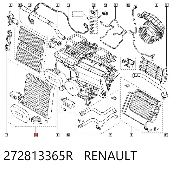 Parownik klimatyzacji Renault Master III