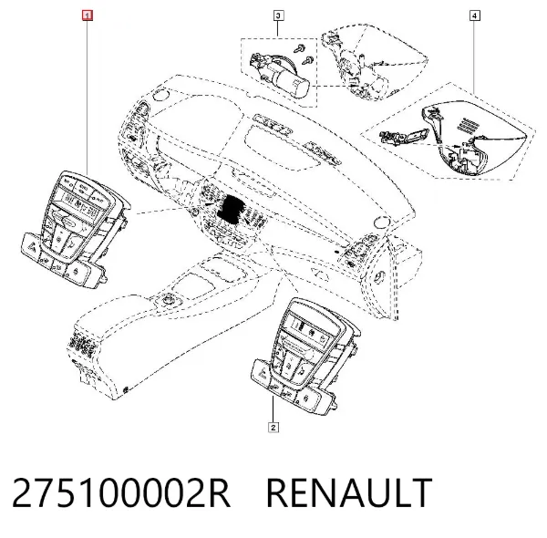 Sterownik trybów ogrzewania/klimatyzacji Renault Laguna III