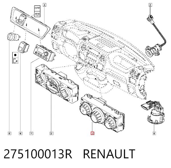 Sterownik trybów ogrzewania/klimatyzacji Renault Master III