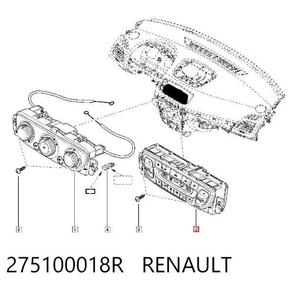 Sterownik trybów ogrzewania/klimatyzacji Renault Fluence L3