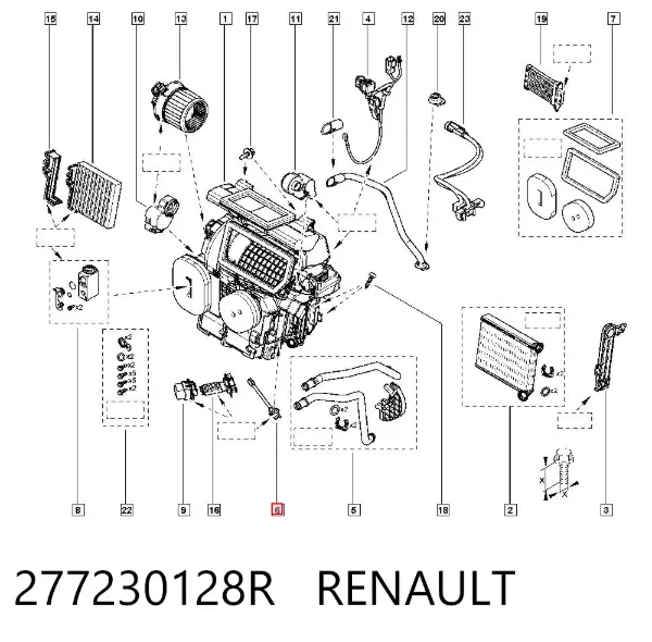 Czujnik temperatury wewnętrznej Renault SANDERO II