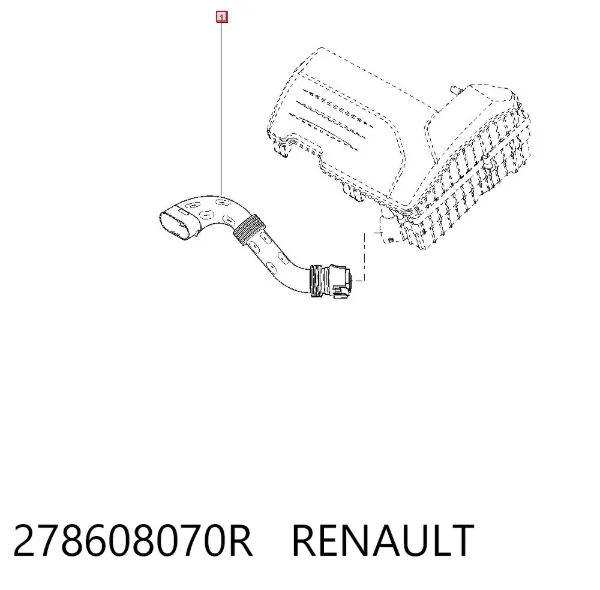 Wlot powietrza do filtra powietrza 278608070R Renault (RVI)