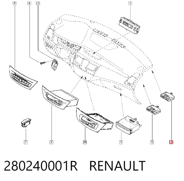 Blok sterowania multimedialny 280240001R Renault (RVI)