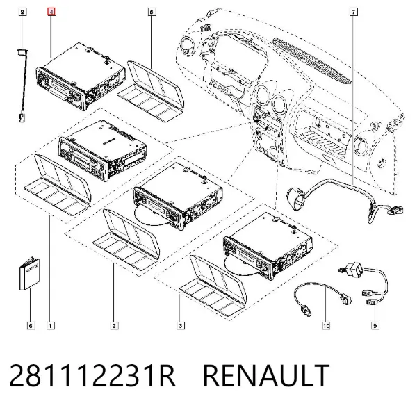 Radioodtwarzacz (radio AM/FM) 281112231R Renault (RVI)