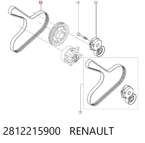 Pas napędowy mechanizmów 2812215900 Renault (RVI)