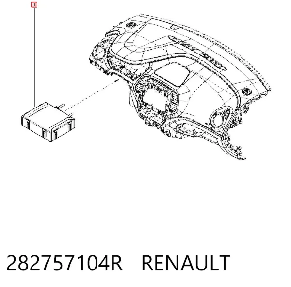 Blok sterowania nawigacją 282757104R Renault (RVI)
