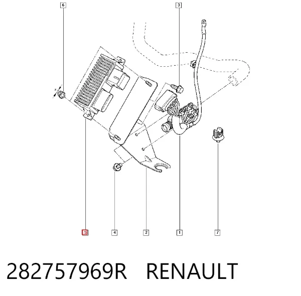 Przekładnik rozrusznika grzewczego 282757969R Renault (RVI)