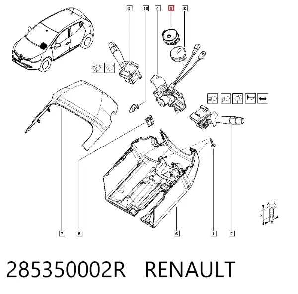 Czujnik deszczu 285350002R Renault (RVI)