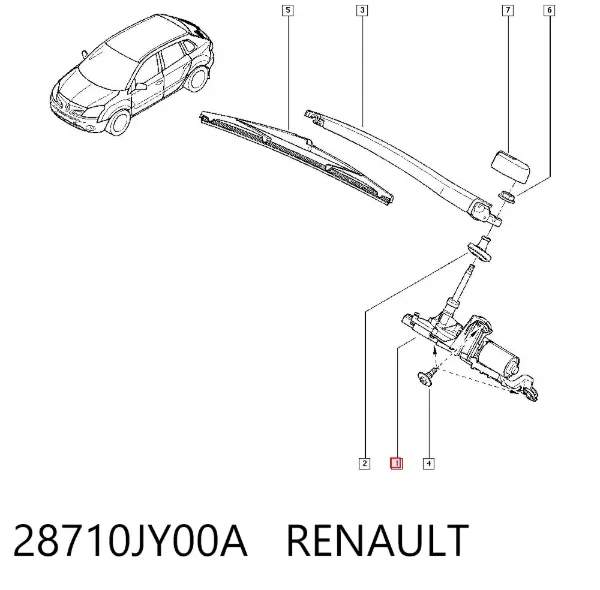 Silniczek wycieraczki tylnej szyby Renault Koleos HY0