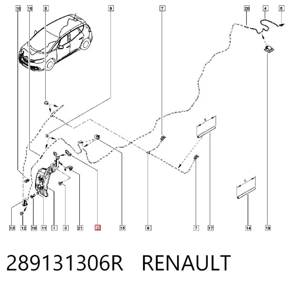 Korek zbiornika spryskiwacza 289131306R Renault (RVI)