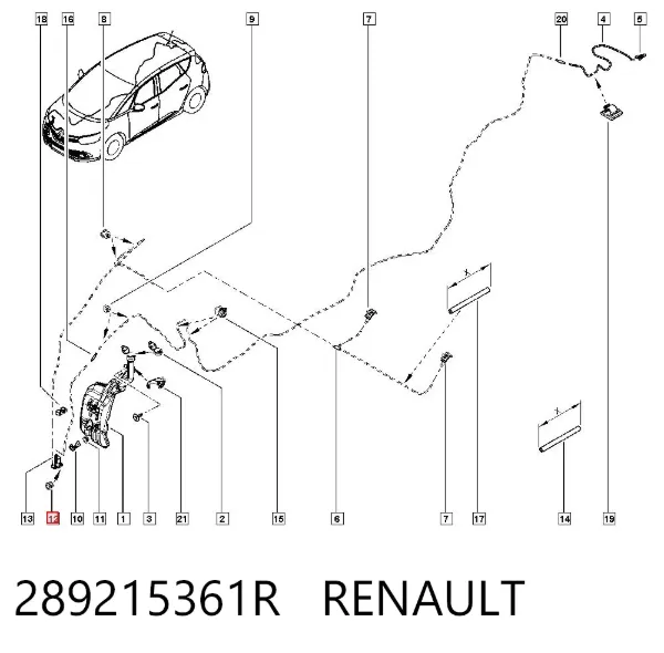Uszczelka pierścieniowa pompy spryskiwacza 289215361R Renault (RVI)