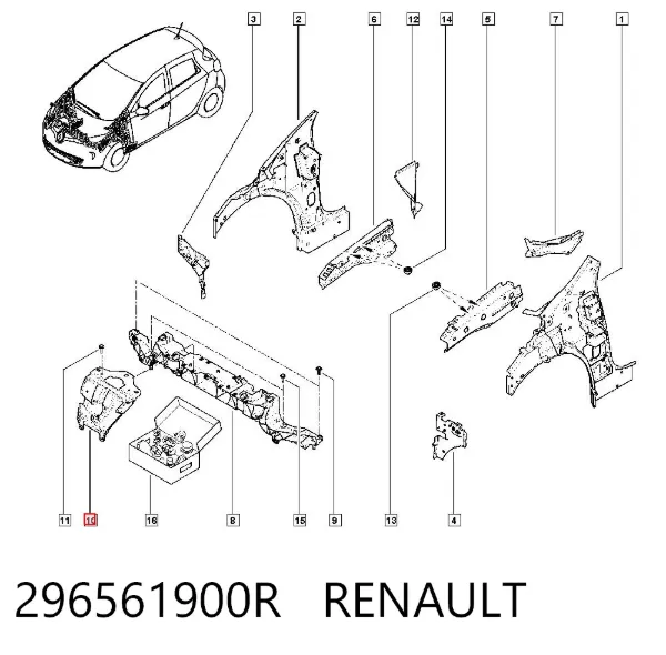 Port ładowania 296561900R Renault (RVI)