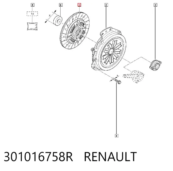 Tarcza sprzęgła 301016758R Renault (RVI)