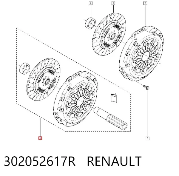 Zestaw sprzęgła (3 części) 302052617R Renault (RVI)