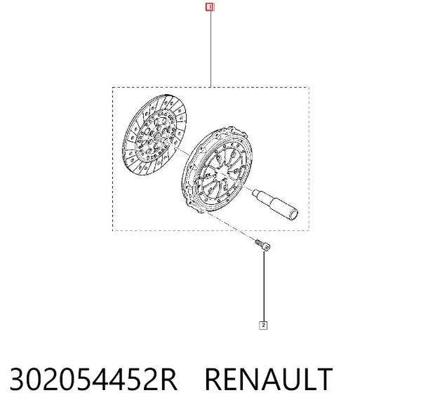 Zestaw sprzęgła (3 części) 302054452R Renault (RVI)