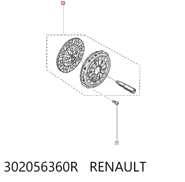 Zestaw sprzęgła (3 części) 302056360R Renault (RVI)