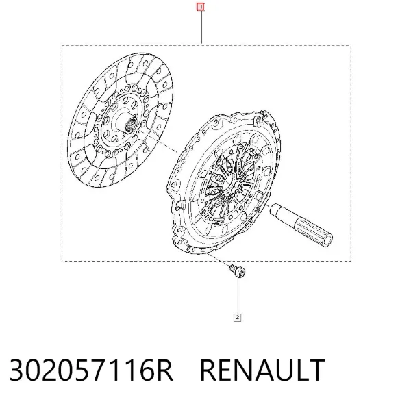 Zestaw sprzęgła (3 części) 302057116R Renault (RVI)