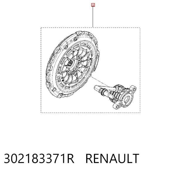 Zestaw sprzęgła (3 części) 302183371R Renault (RVI)