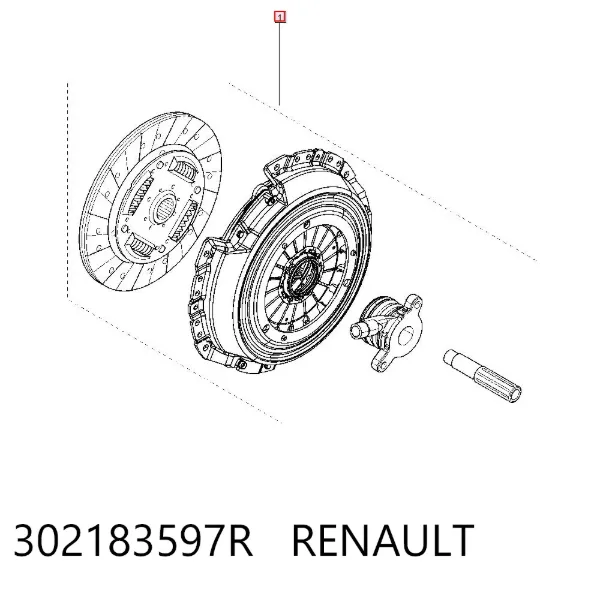 Zestaw sprzęgła (3 części) 302183597R Renault (RVI)