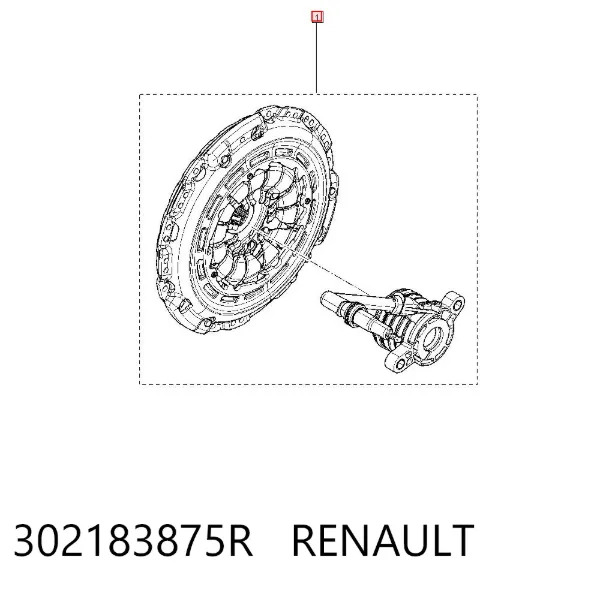 Zestaw sprzęgła (3 części) 302183875R Renault (RVI)