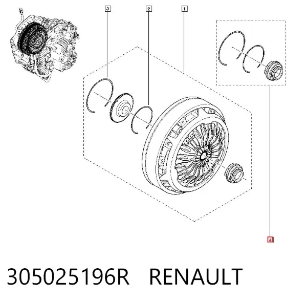 Łożysko wyciskowe sprzęgła Renault Scenic GRAND III