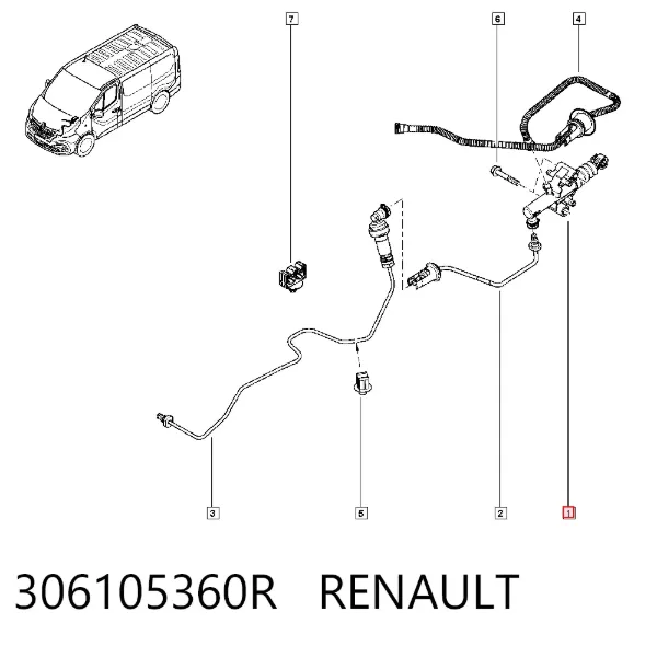 Cylinder sprzęgła główny 306105360R Renault (RVI)