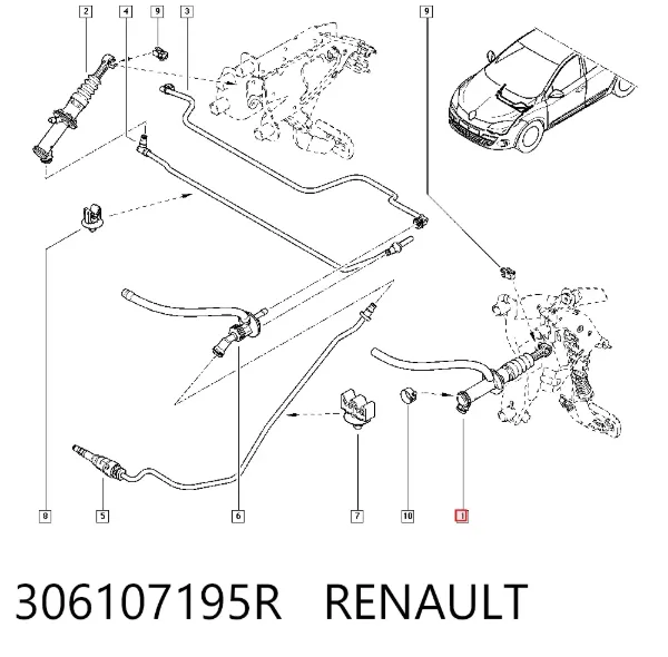 Cylinder sprzęgła główny 306107195R Renault (RVI)