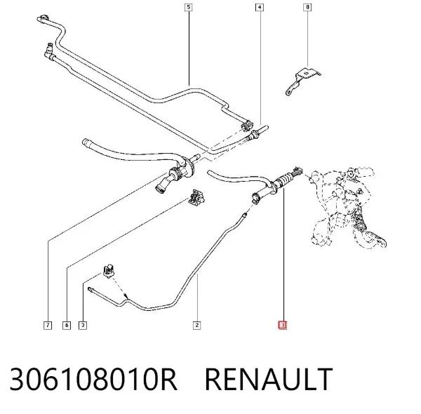 Cylinder sprzęgła główny 306108010R Renault (RVI)