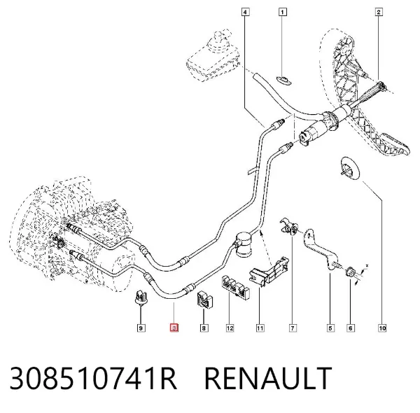 Przewód sprzęgła Renault LOGAN I
