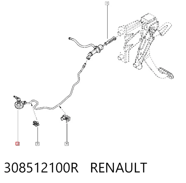 Przewód sprzęgła Renault SANDERO II STEPWAY