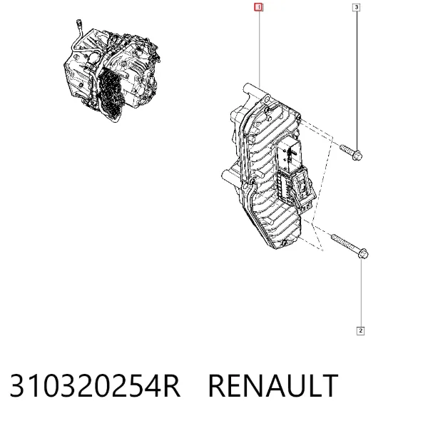 Sterownik automatycznej skrzyni biegów elektroniczny 310320254R Renault (RVI)
