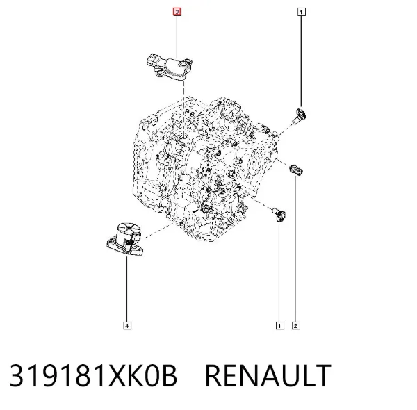 Czujnik położenia wybieraka automatycznej skrzyni biegów 319181XK0B Renault (RVI)