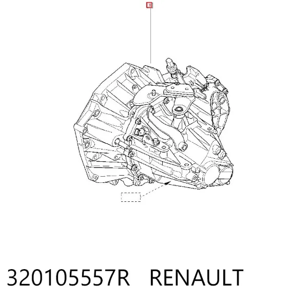 Mechaniczna skrzynia biegów w komplecie 320105557R Renault (RVI)