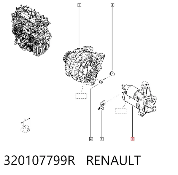 Rozrusznik 320107799R Renault (RVI)