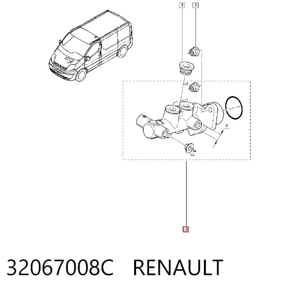 Główny cylinder hamulców 32067008C Renault (RVI)