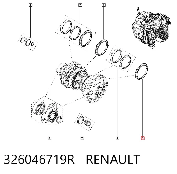 Pierścień synchronizatora 326046719R Renault (RVI)