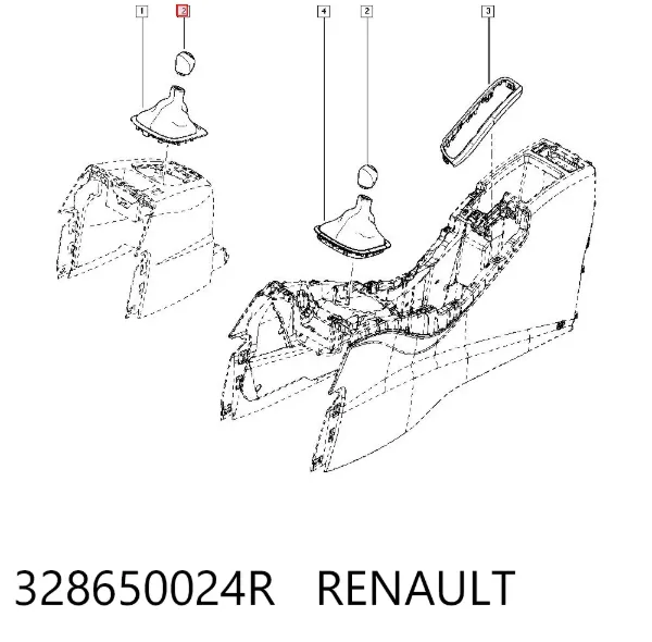 Rękojeść dźwigni biegów 328650024R Renault (RVI)