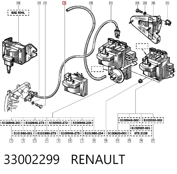 Cewka zapłonowa 33002299 Renault (RVI)