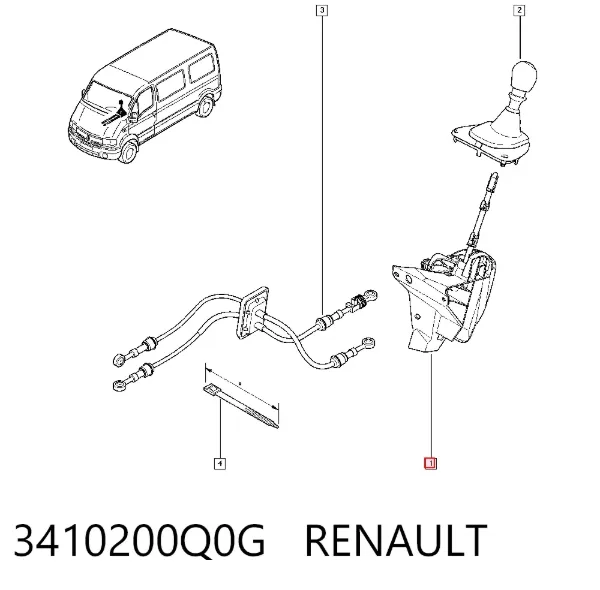 Mechanizm zmiany biegów (cięgno) Renault Master III