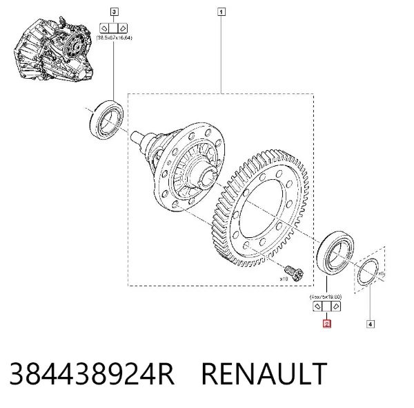 Łożysko skrzyni biegów Renault Scenic II
