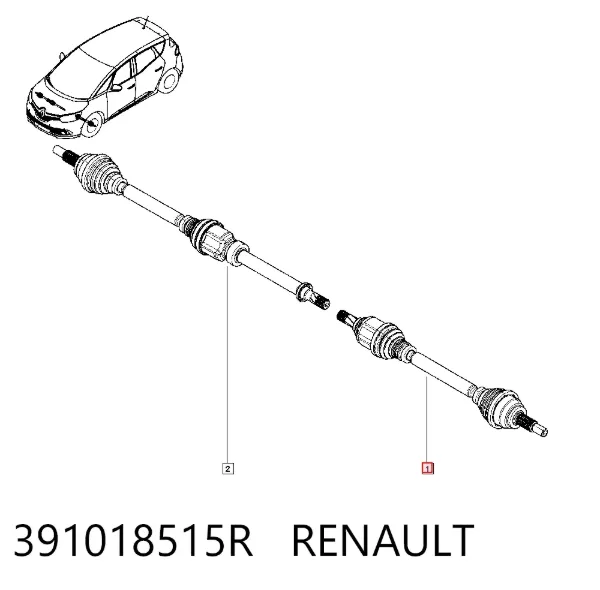 Półoś napędowa przednia lewa Renault Scenic GRAND IV