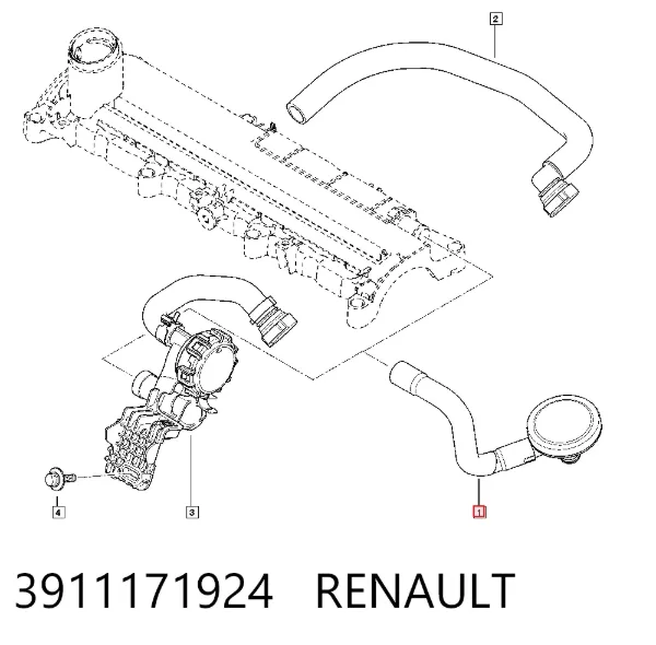 Separator oleju układu wentylacji kadłuda (bloku silnika) 3911171924 Renault (RVI)