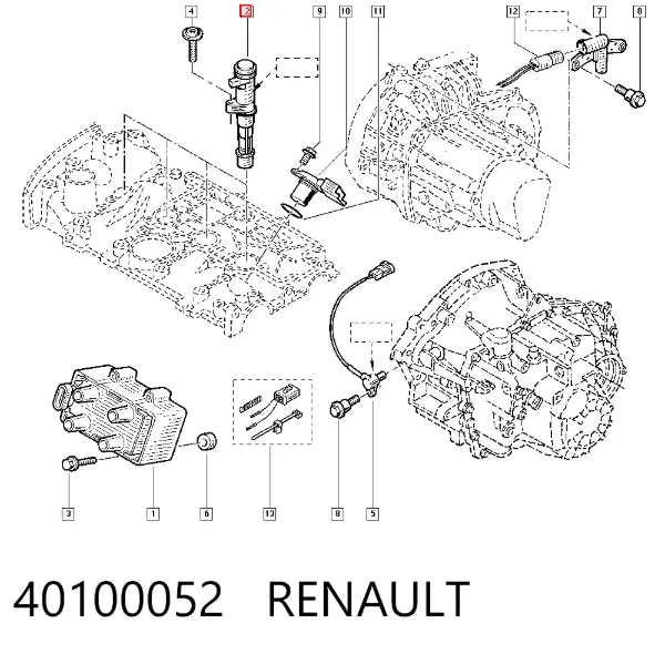 Cewka zapłonowa 40100052 Renault (RVI)