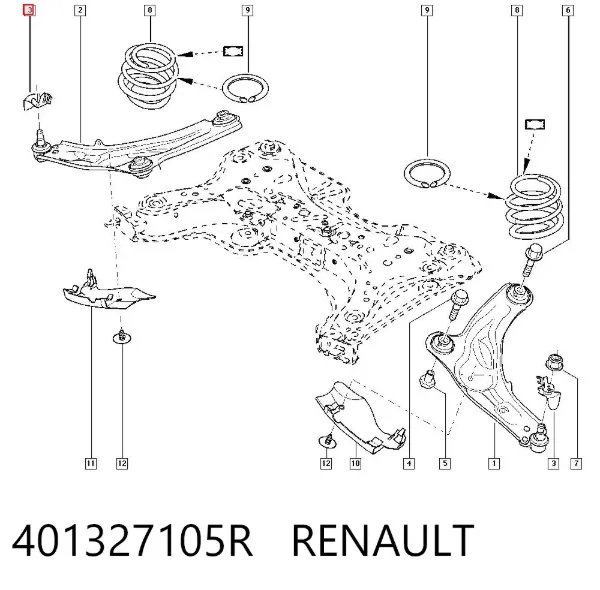 Ochrona przegubów kulowych 401327105R Renault (RVI)