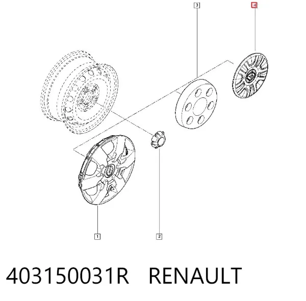 Kołpak do obręczy koła Renault Master III