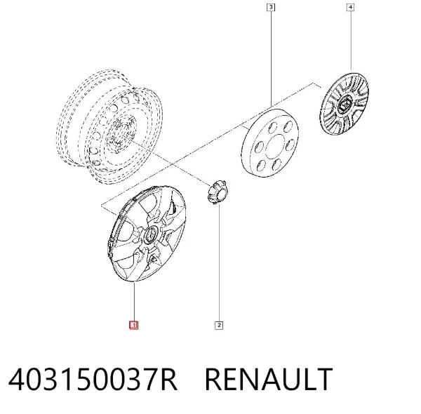 Kołpak do obręczy koła 403150037R Renault (RVI)