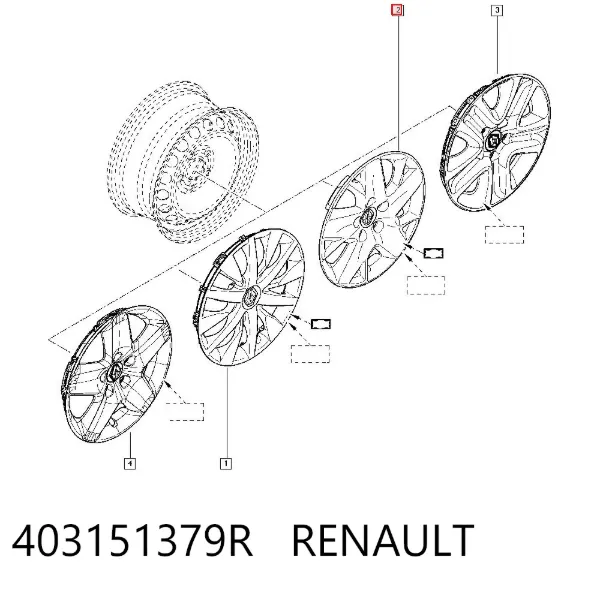 Kołpak do obręczy koła 403151379R Renault (RVI)