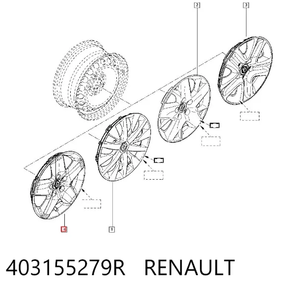Kołpak do obręczy koła Renault Megane III