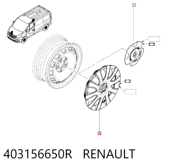 Kołpak do obręczy koła Renault Trafic III