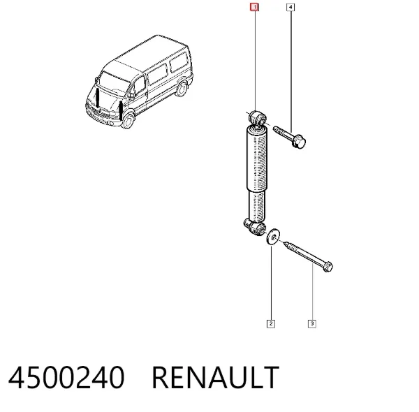 Amortyzator przedni 4500240 Renault (RVI)